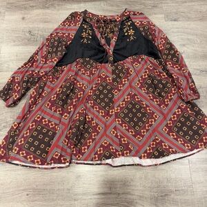 SHEIN Multicolor Embroidered Dress